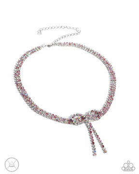 Paparazzi ♥ Buckingham Bow - Pink ♥ Necklace