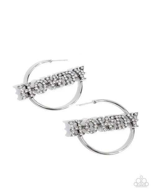 Paparazzi ♥ Howdy Hoedown - White ♥ Earrings