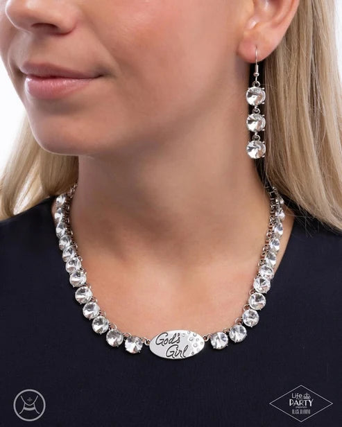 Paparazzi ♥ Gods Girl - White ♥ Necklace
