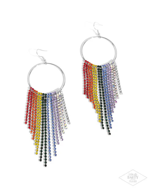 Paparazzi ♥ Streamlined Shimmer - Multi ♥ Earrings