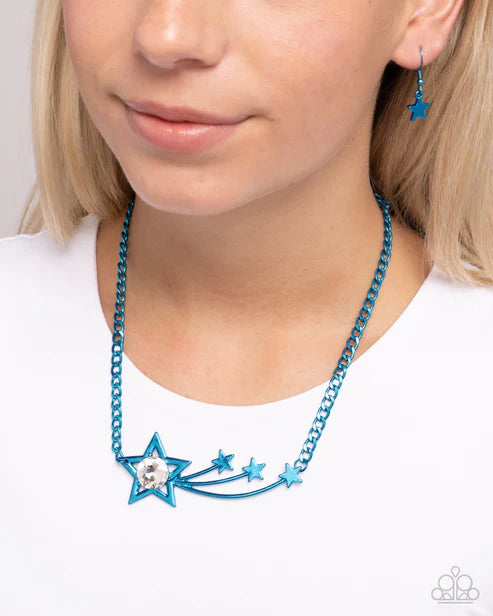 Paparazzi ♥ Meteor Moment - Blue ♥ Necklace