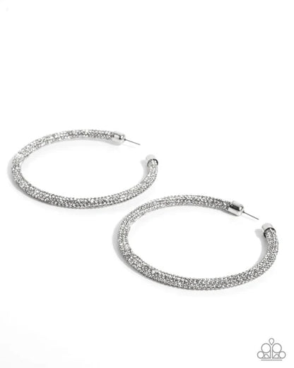 Paparazzi ♥ Classy Condition - White ♥ Earrings