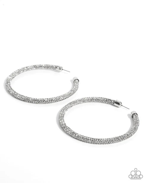 Paparazzi ♥ Classy Condition - White ♥ Earrings