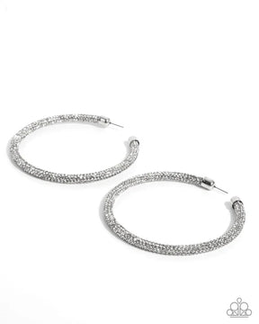 Paparazzi ♥ Classy Condition - White ♥ Earrings