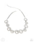 Paparazzi ♥ Elegant Embrace - White ♥ Necklace