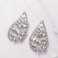 Paparazzi ♥ Giant Glitter - White ♥ Post Earrings