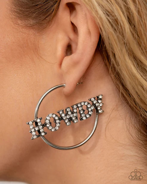 Paparazzi ♥ Howdy Hoedown - White ♥ Earrings
