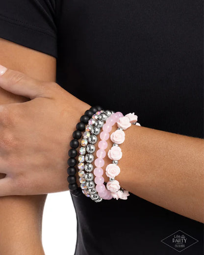 Paparazzi ♥ Rose Garden Grandeur - Pink ♥ Bracelet