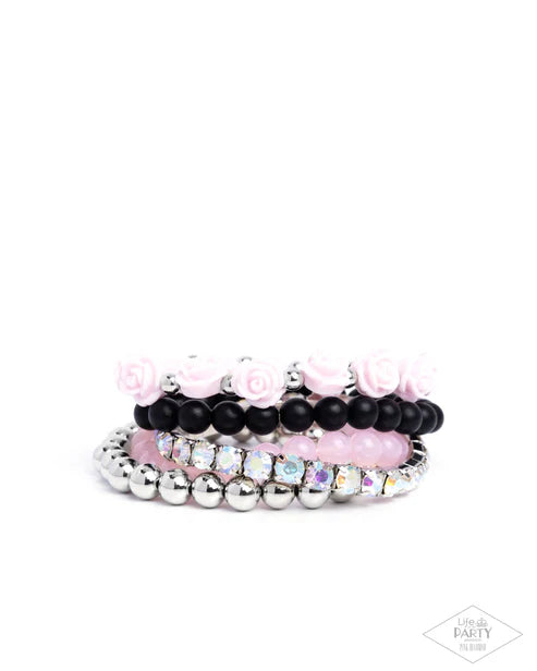 Paparazzi ♥ Rose Garden Grandeur - Pink ♥ Bracelet