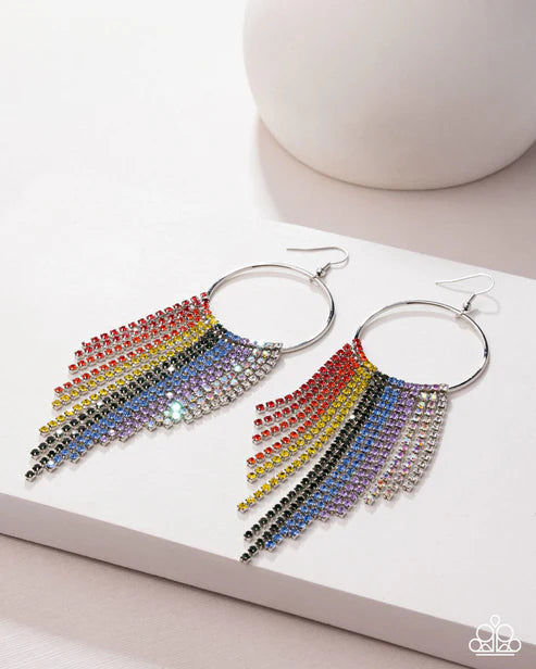 Paparazzi ♥ Streamlined Shimmer - Multi ♥ Earrings