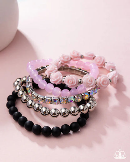 Paparazzi ♥ Rose Garden Grandeur - Pink ♥ Bracelet