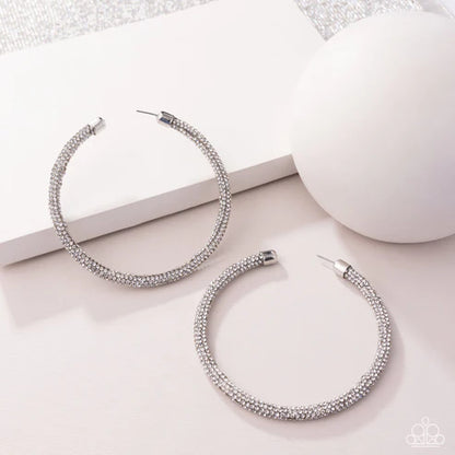 Paparazzi ♥ Classy Condition - White ♥ Earrings