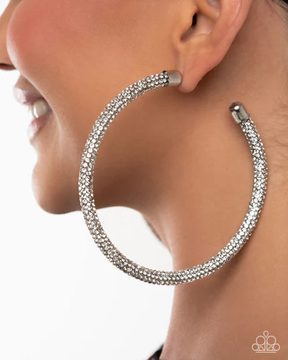 Paparazzi ♥ Classy Condition - White ♥ Earrings