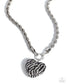 Paparazzi ♥ Striped Selfie - Black ♥ Necklace