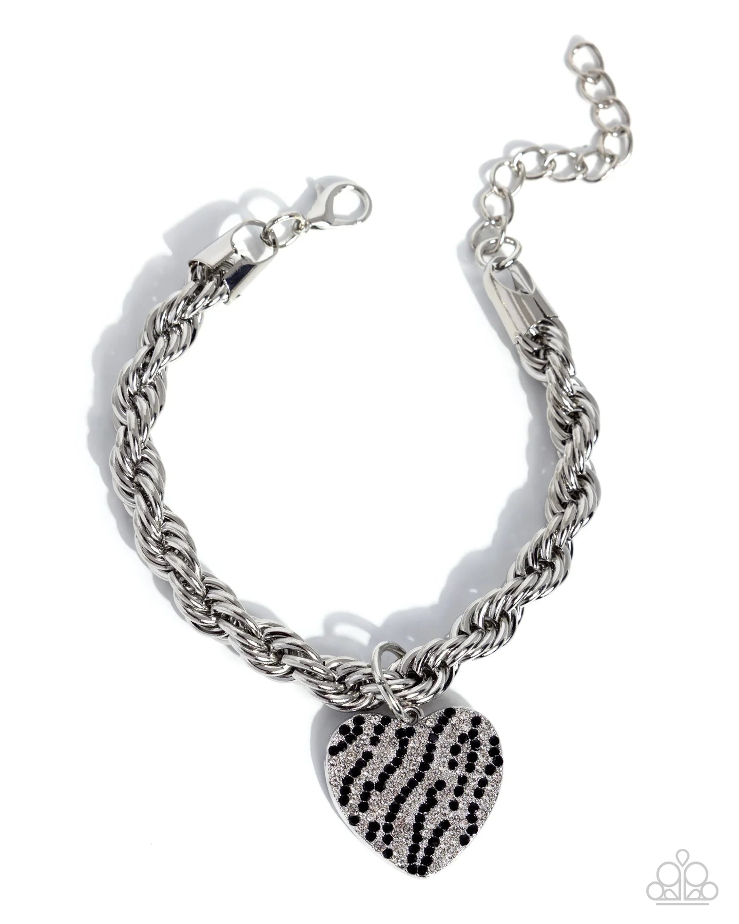 Paparazzi ♥ Striped Sentiment - Black ♥ Bracelet
