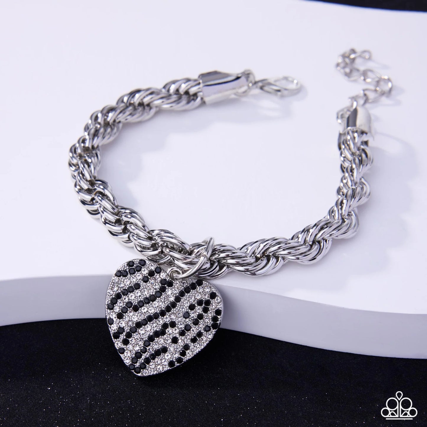 Paparazzi ♥ Striped Sentiment - Black ♥ Bracelet