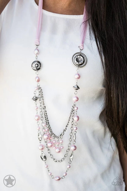 Paparazzi ♥ All The Trimmings - Pink ♥ Necklace