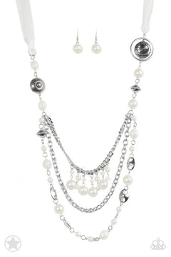 Paparazzi ♥ All The Trimmings - Ivory ♥ Necklace