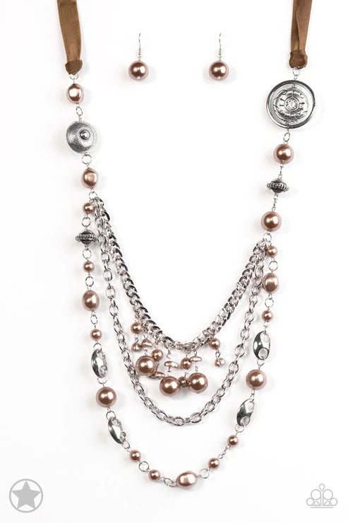 Paparazzi ♥ All The Trimmings - Brown ♥ Necklace
