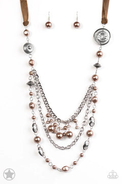Paparazzi ♥ All The Trimmings - Brown ♥ Necklace