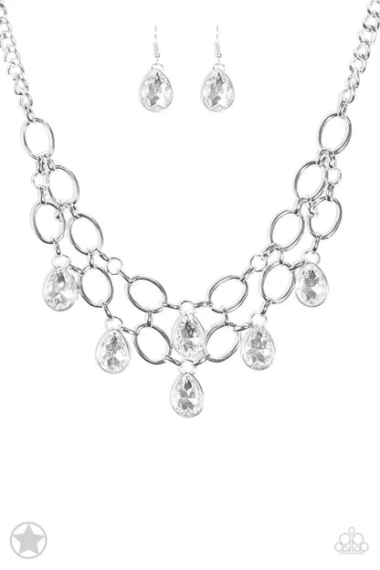 Paparazzi ♥ Show-Stopping Shimmer - White ♥ Necklace