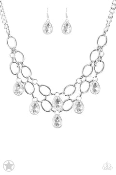 Paparazzi ♥ Show-Stopping Shimmer - White ♥ Necklace