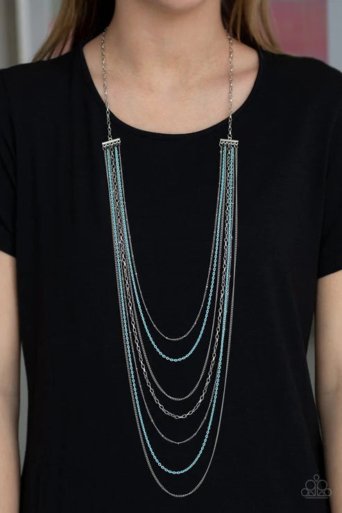 Paparazzi ♥ Radical Rainbows - Blue ♥ Necklace