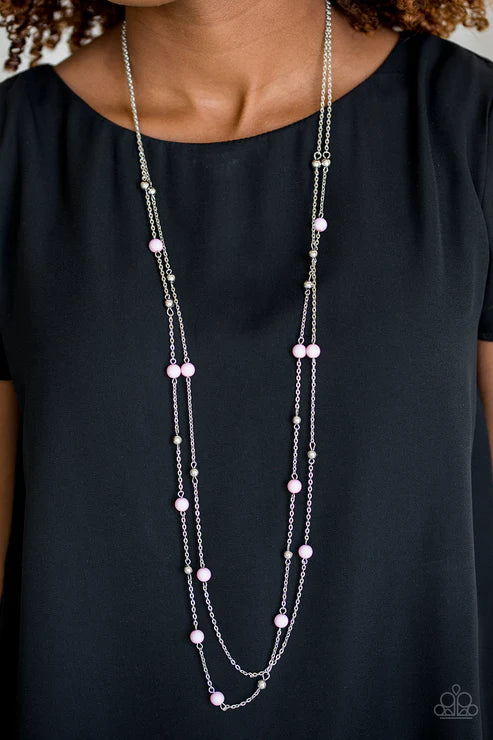Paparazzi ♥ Beach Party Pageant - Pink ♥ Necklace