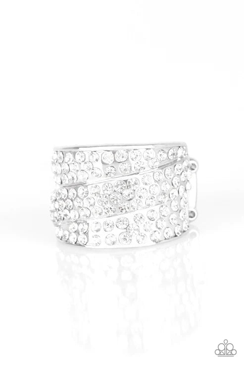 Paparazzi ♥ The Millionaires Club - White ♥ Ring