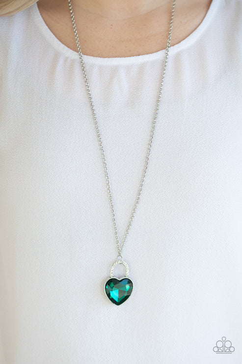Paparazzi ♥ Locked in Love - Green ♥ Necklace