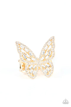 Paparazzi ♥ Flauntable Flutter - Gold ♥ Ring