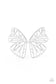 Paparazzi ♥ Butterfly Frills - Silver ♥ Post Earrings
