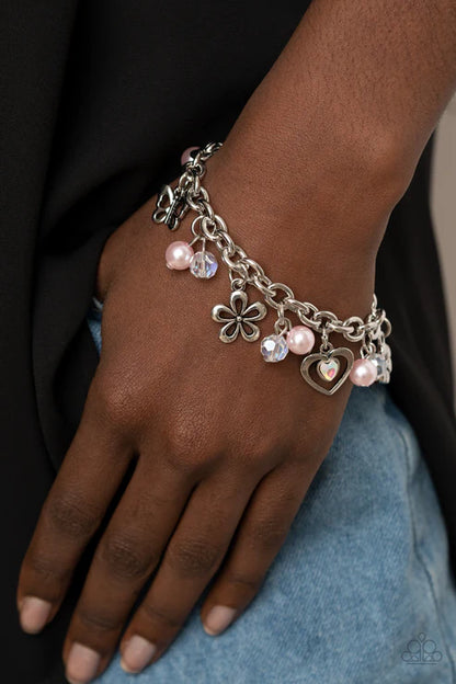 Paparazzi ♥ Retreat into Romance - Pink ♥ Bracelet