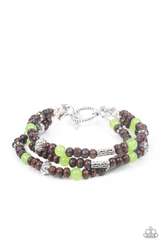 Paparazzi ♥ Woodsy Walkabout - Green ♥ Bracelet