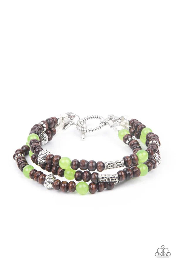 Paparazzi ♥ Woodsy Walkabout - Green ♥ Bracelet