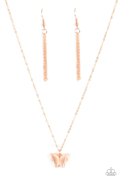 Paparazzi ♥ Butterfly Prairies - Copper ♥ Necklace