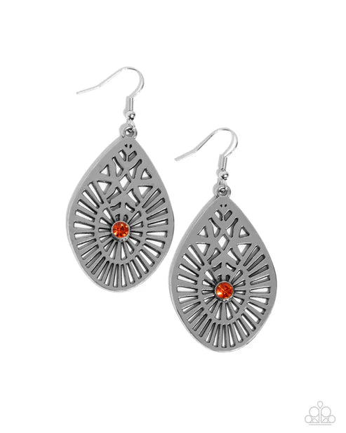 Paparazzi ♥ Modern Mural - Orange ♥ Earrings