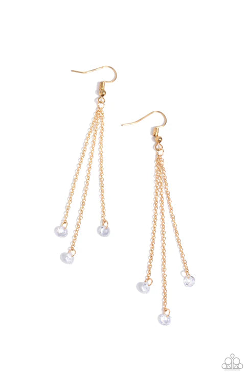Paparazzi ♥ Divine Droplets - Gold ♥ Earrings
