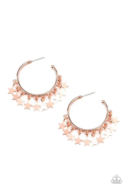 Paparazzi ♥ Happy Independence Day - Copper ♥ Earrings