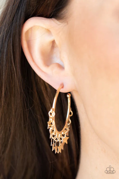 Paparazzi ♥ Happy Independence Day - Gold ♥ Earrings
