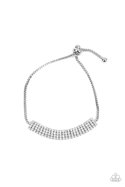 Paparazzi ♥ A DIAMOND a Dozen - White ♥ Bracelet