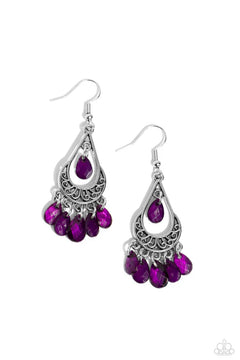 Paparazzi ♥ Beachside Ballroom - Purple ♥ Earrings