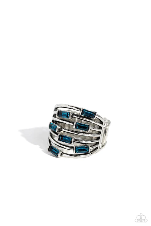 Paparazzi ♥ Exceptional Edge - Blue ♥ Ring