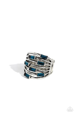 Paparazzi ♥ Exceptional Edge - Blue ♥ Ring