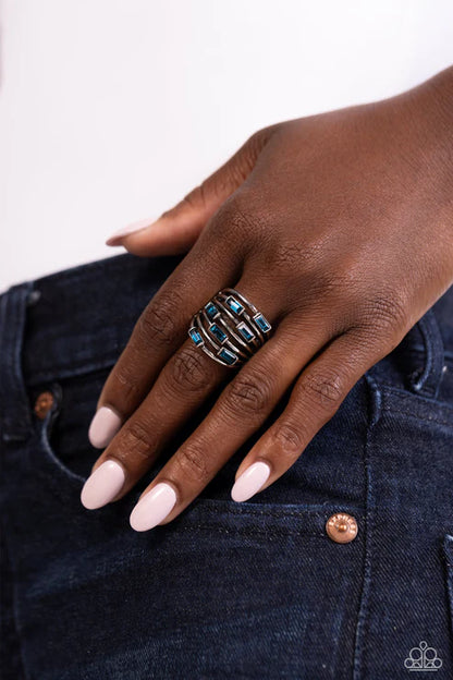 Paparazzi ♥ Exceptional Edge - Blue ♥ Ring