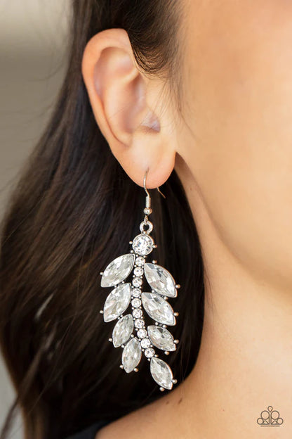 Paparazzi ♥ Ice Garden Gala - White ♥ Earrings