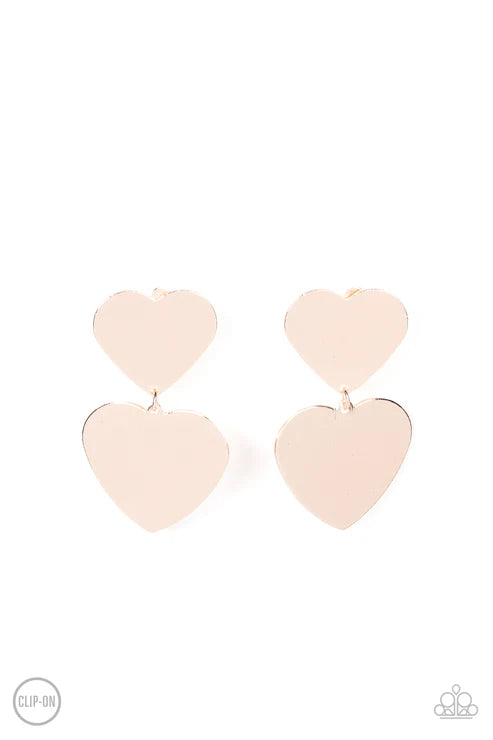 Paparazzi ♥ Cowgirl Crush - Rose Gold ♥ Clip-On
