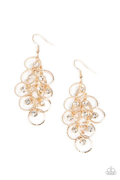 Paparazzi ♥ Head Rush - Gold ♥ Earrings