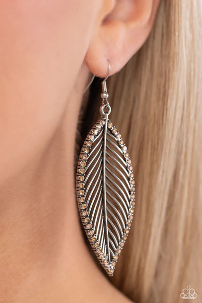 Paparazzi ♥ Canopy Cabaret - Brown ♥ Earrings