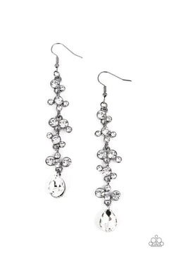 Paparazzi ♥ Wedding Day Dazzle - Black ♥ Earrings